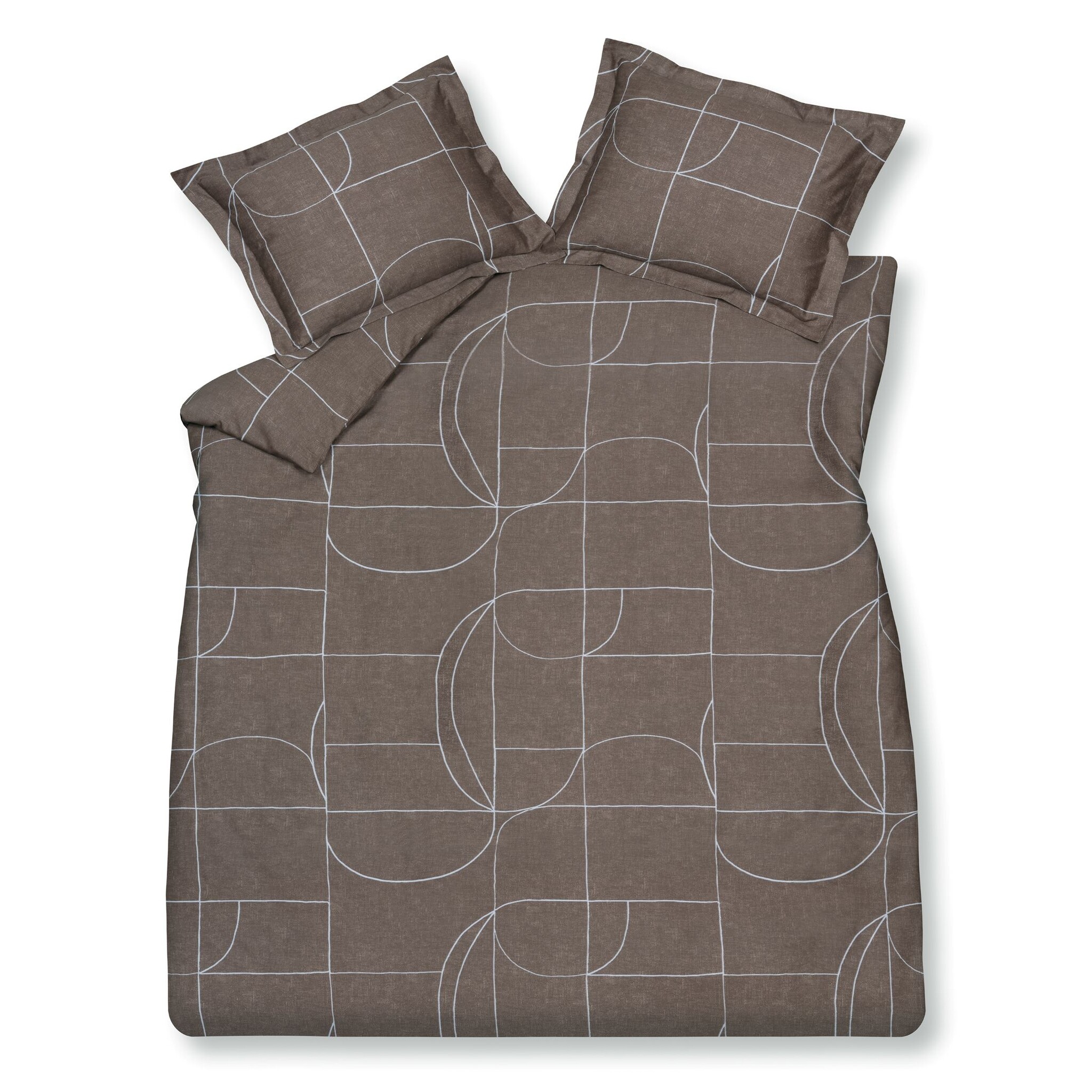 Housse de couette PUZZLE Espresso 140x220 cm