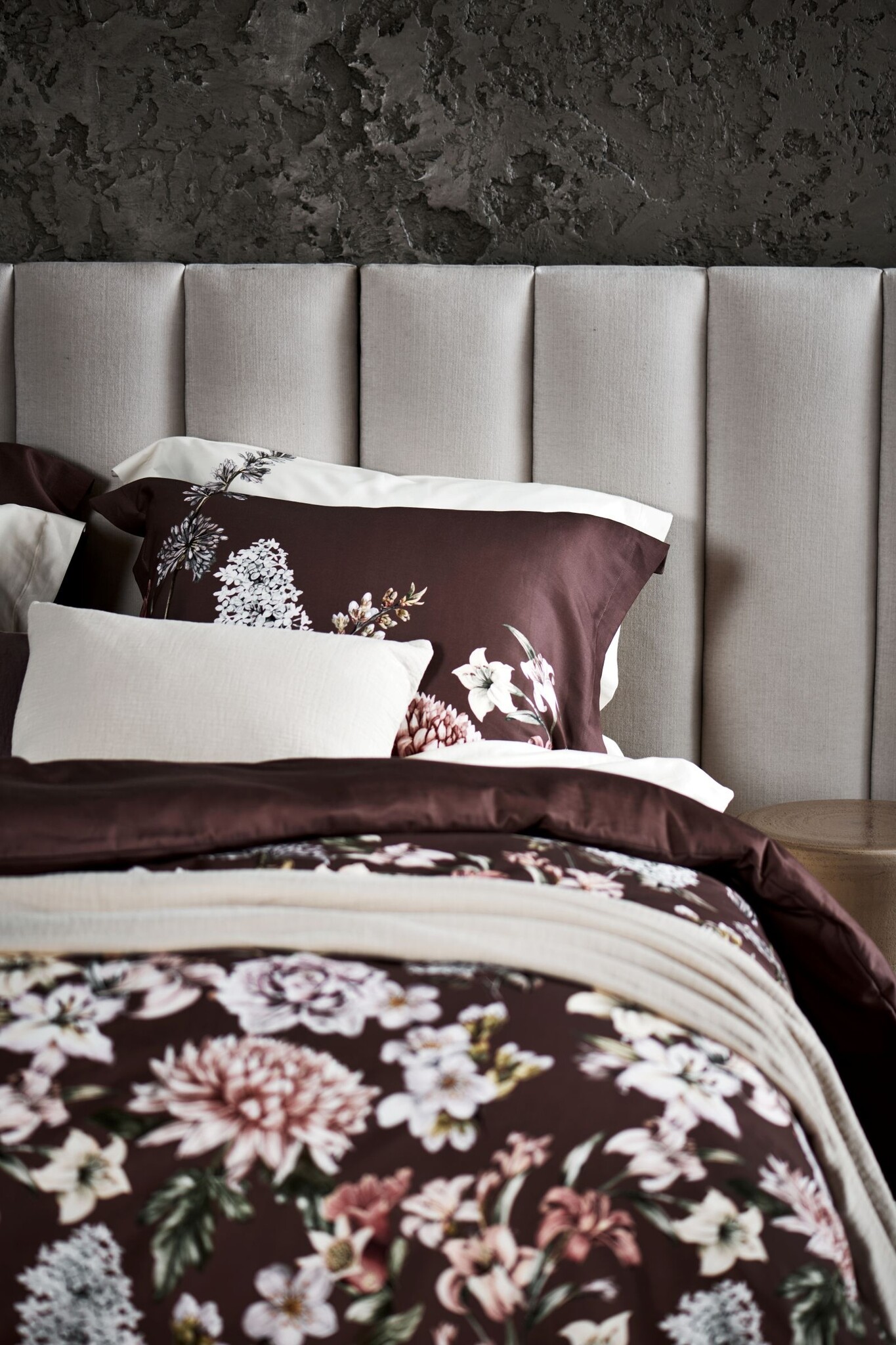 Duvet cover ROSALIE Rosewood 140x220 cm