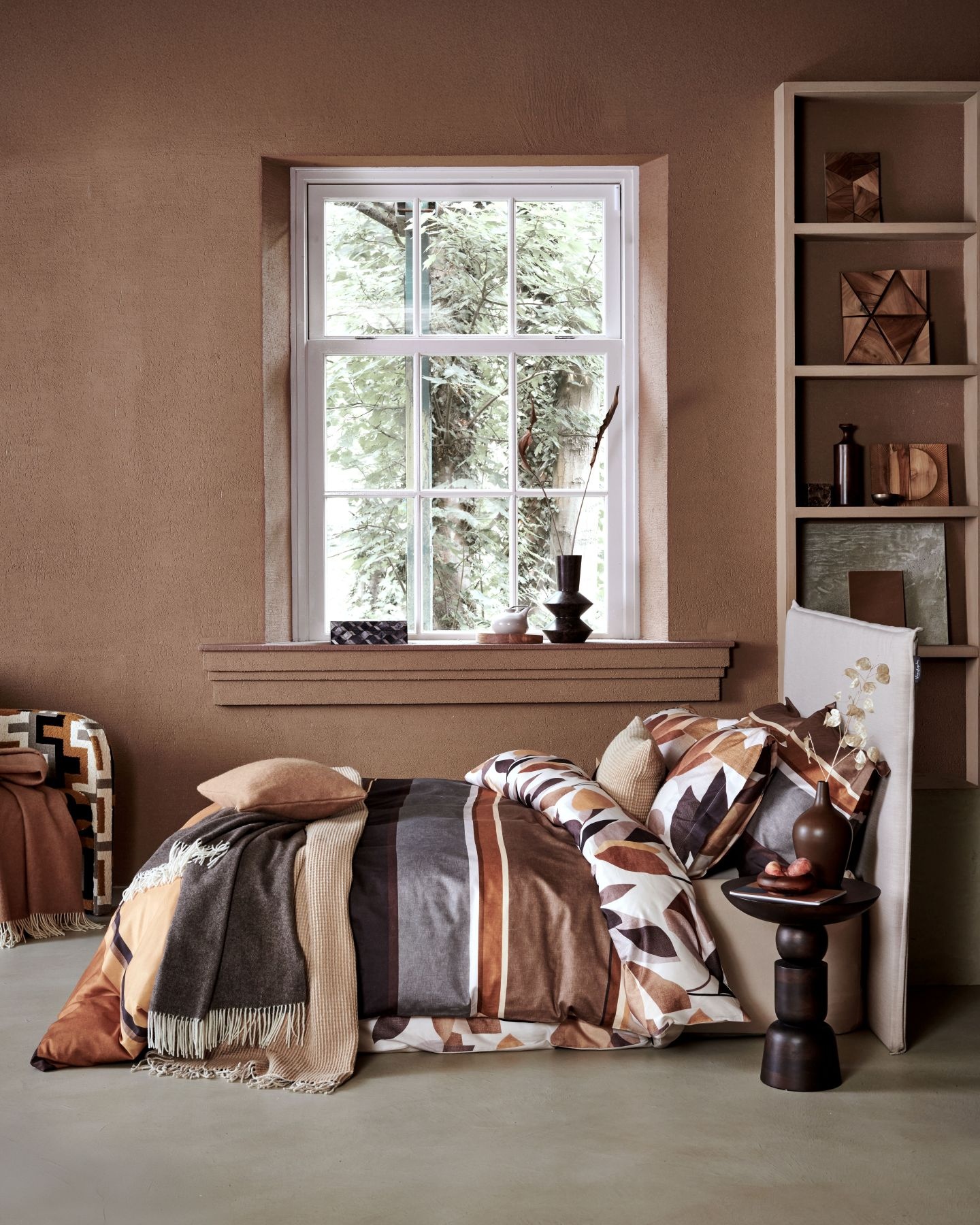 Housse de couette FOUGÈRE D'AUTOMNE Taupe 200x220 cm