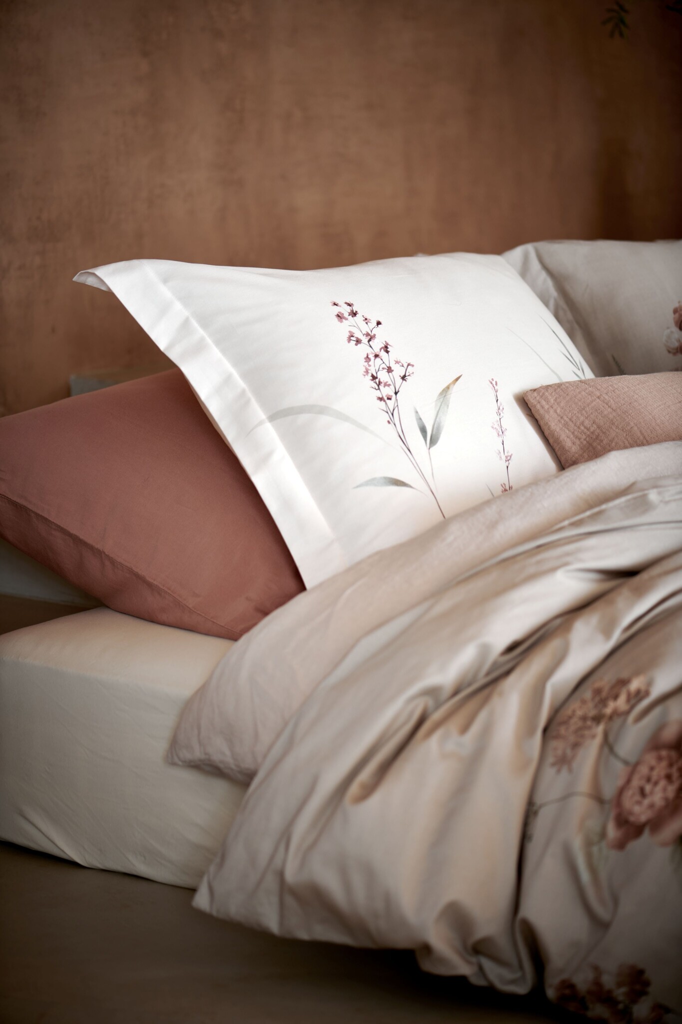 SYLVA Cream Tan Duvet Cover 240x220 cm