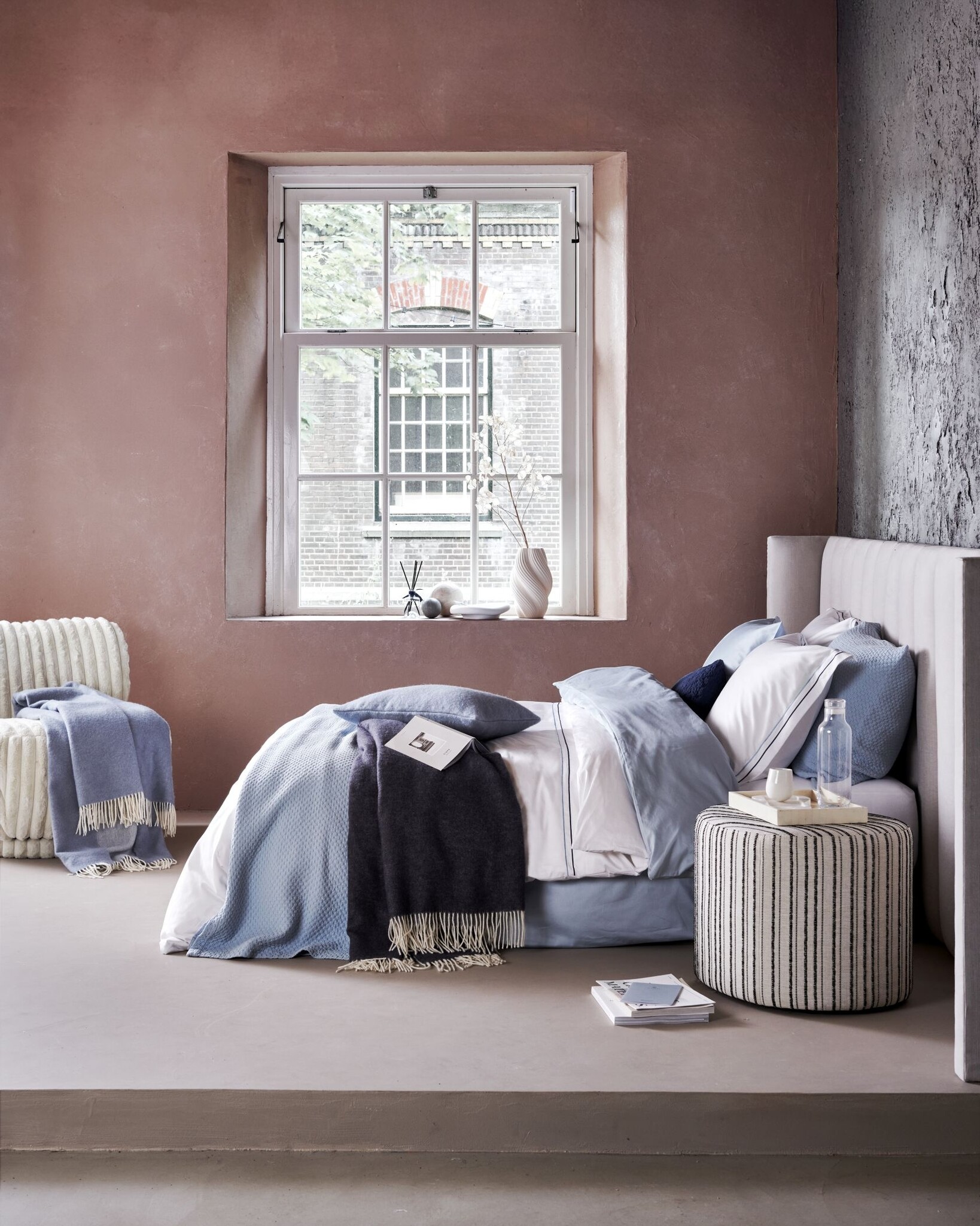 Housse de couette PURITY NAPLES Dusty Blue 140x220 cm