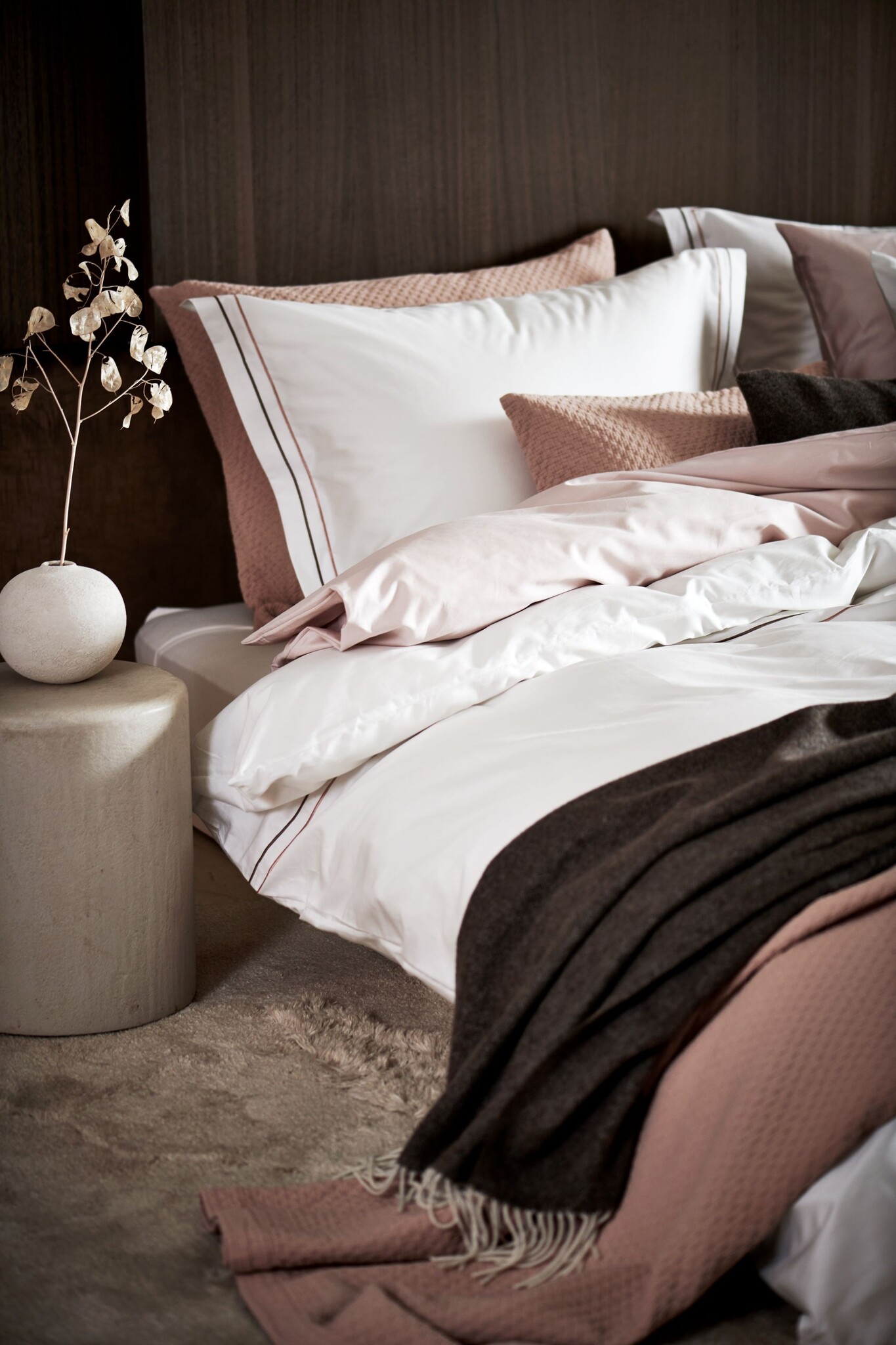 Duvet cover PURITY NAPLES Rosewood 140x220 cm