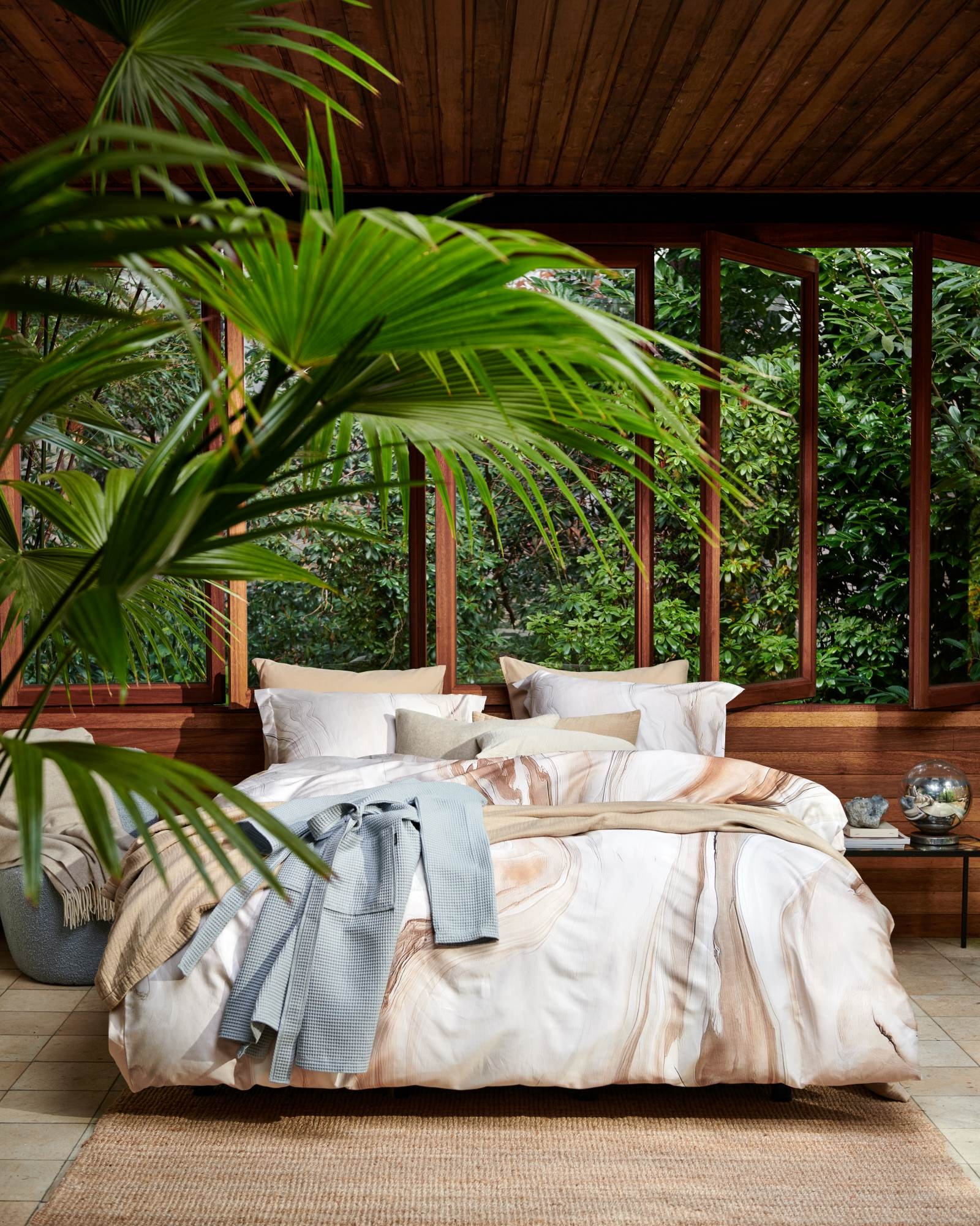 Peignoir Vandyck BIARRITZ bleu clair-217