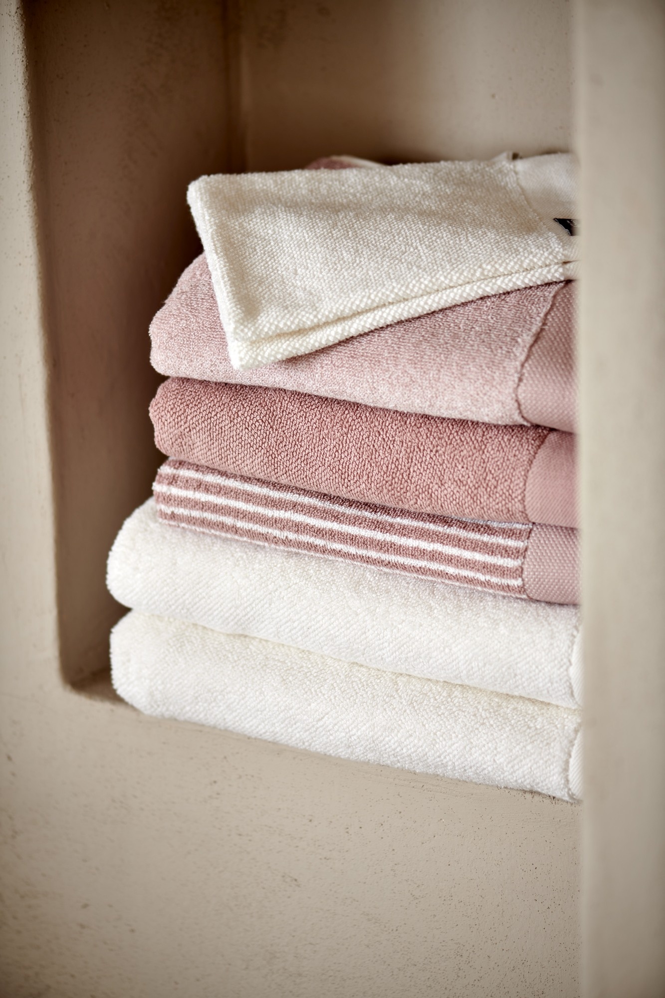 Towel HOME Petit Ligne Sepia Pink-144 (BAKC15101)