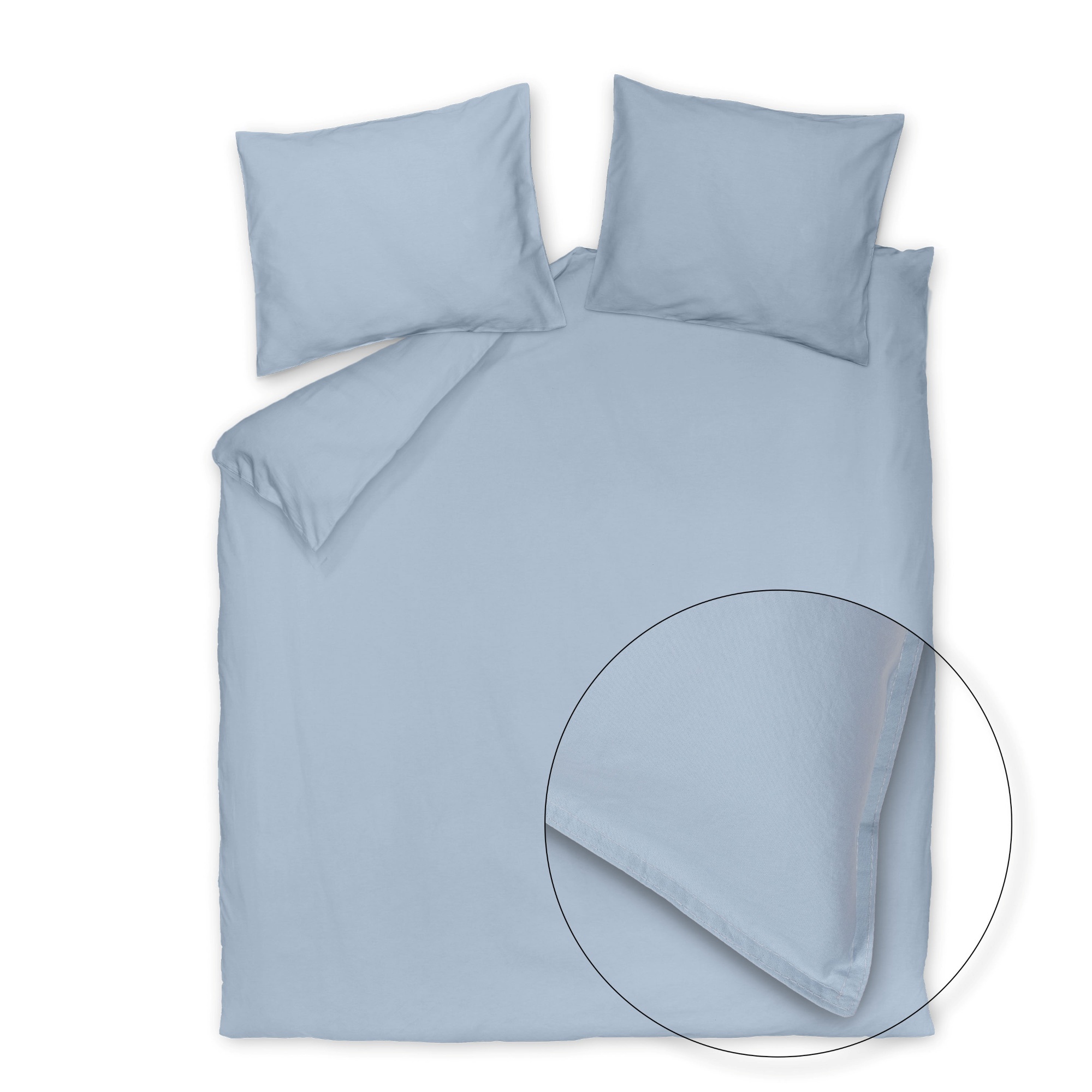 Dekbedovertrek WASHED COTTON Powder Blue 140x220 cm