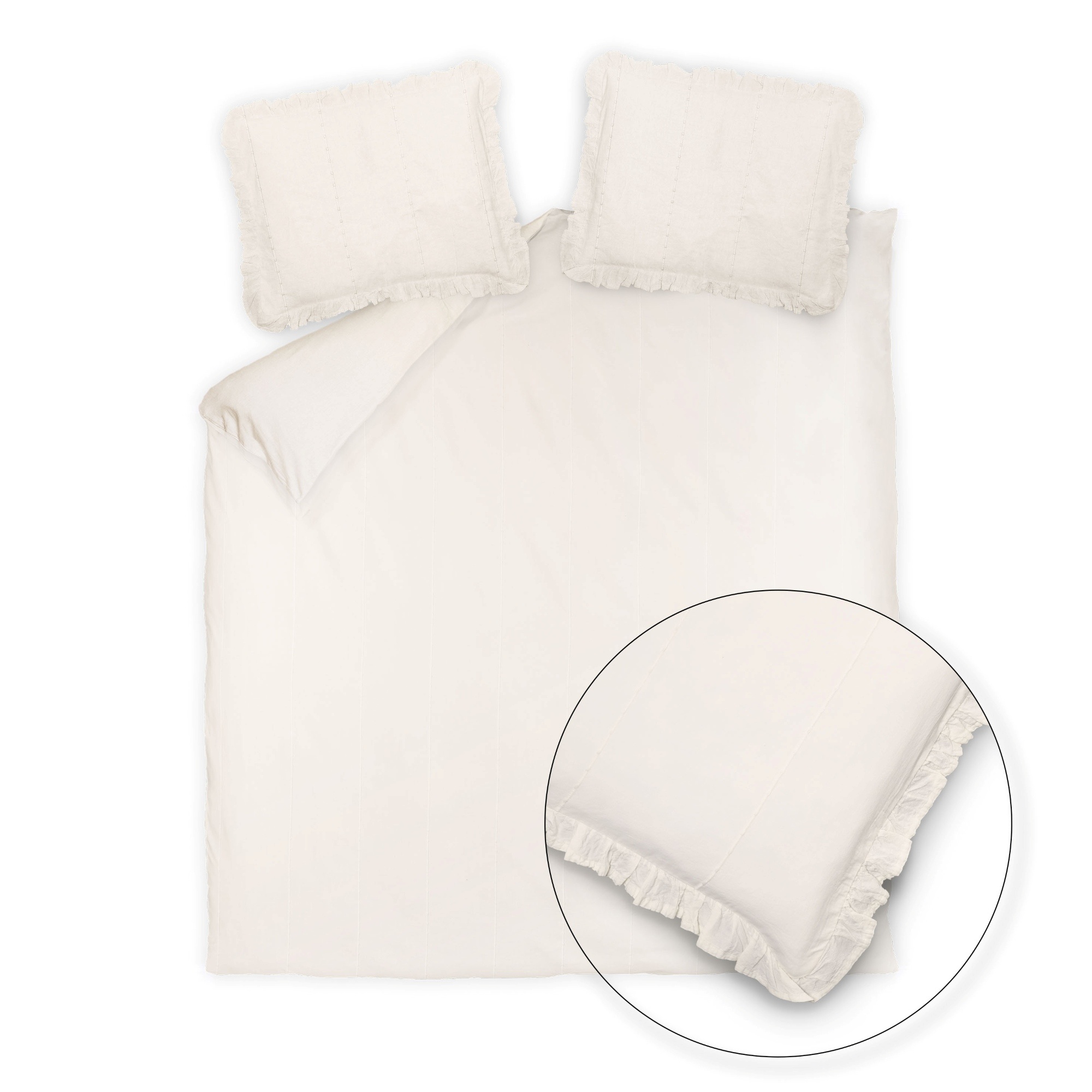 Housse de couette COTTON DREAM Blanc cassé 140x220 cm