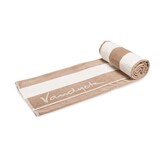 Serviette de plage Palm Stripe couleur amande