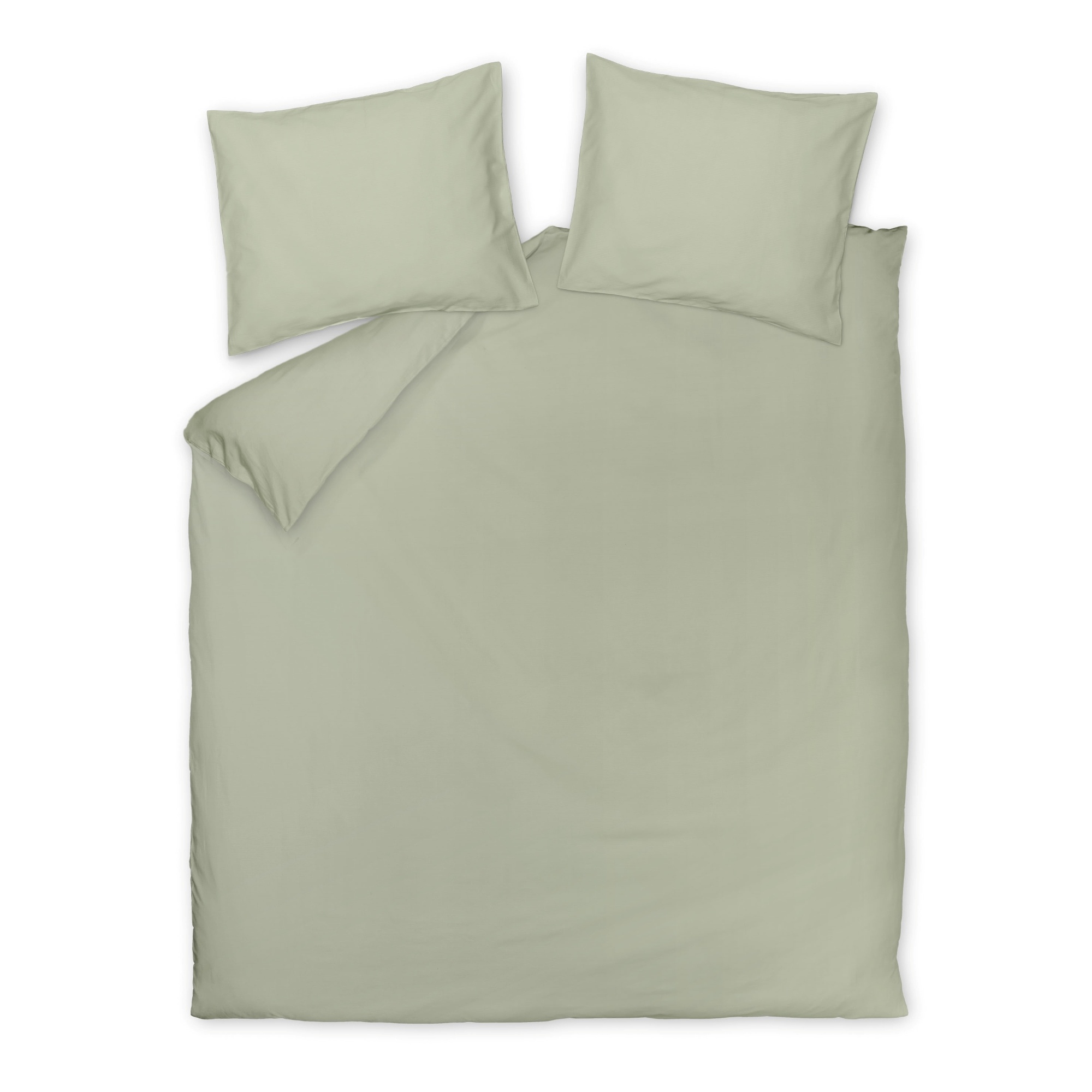 Housse de couette COTTON BREEZE Vert fumé 240x220 cm