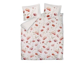 Housse de couette POPPY FIELDS Crème Beige 240x220 cm