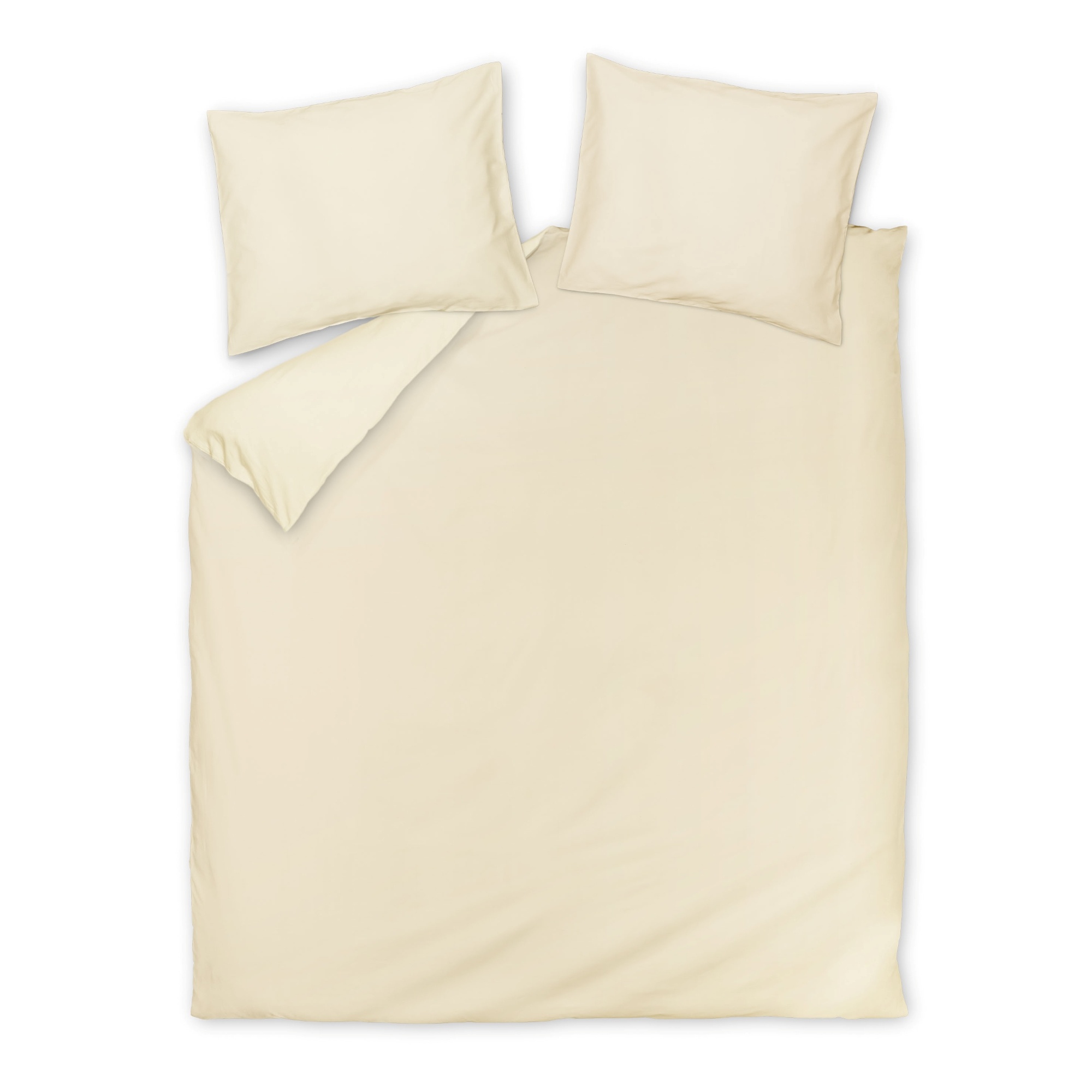 Housse de couette SATIN LUXE Sable blanchi 200x220 cm