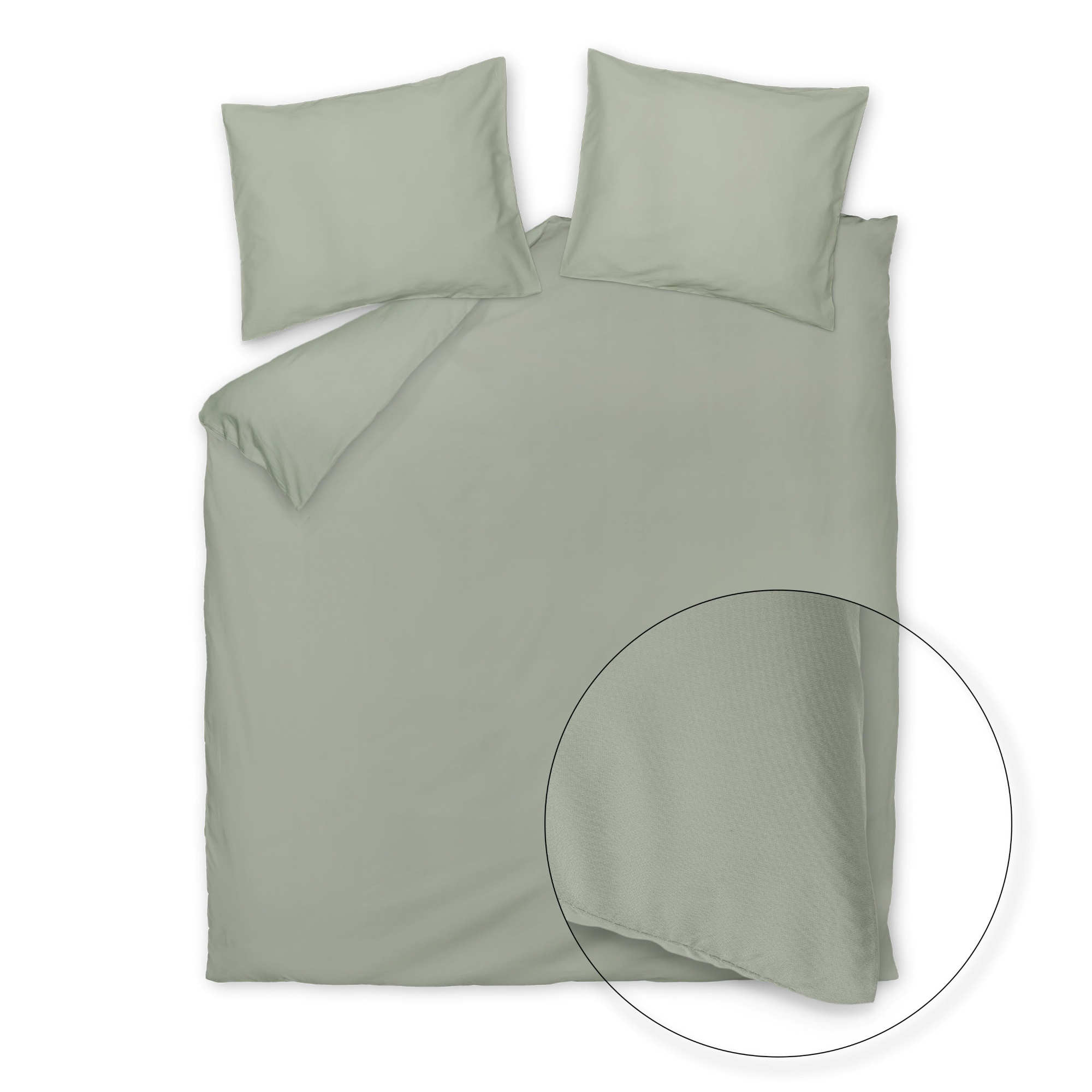 Duvet Cover SATIN LUXE Smoke Green 240x220 cm
