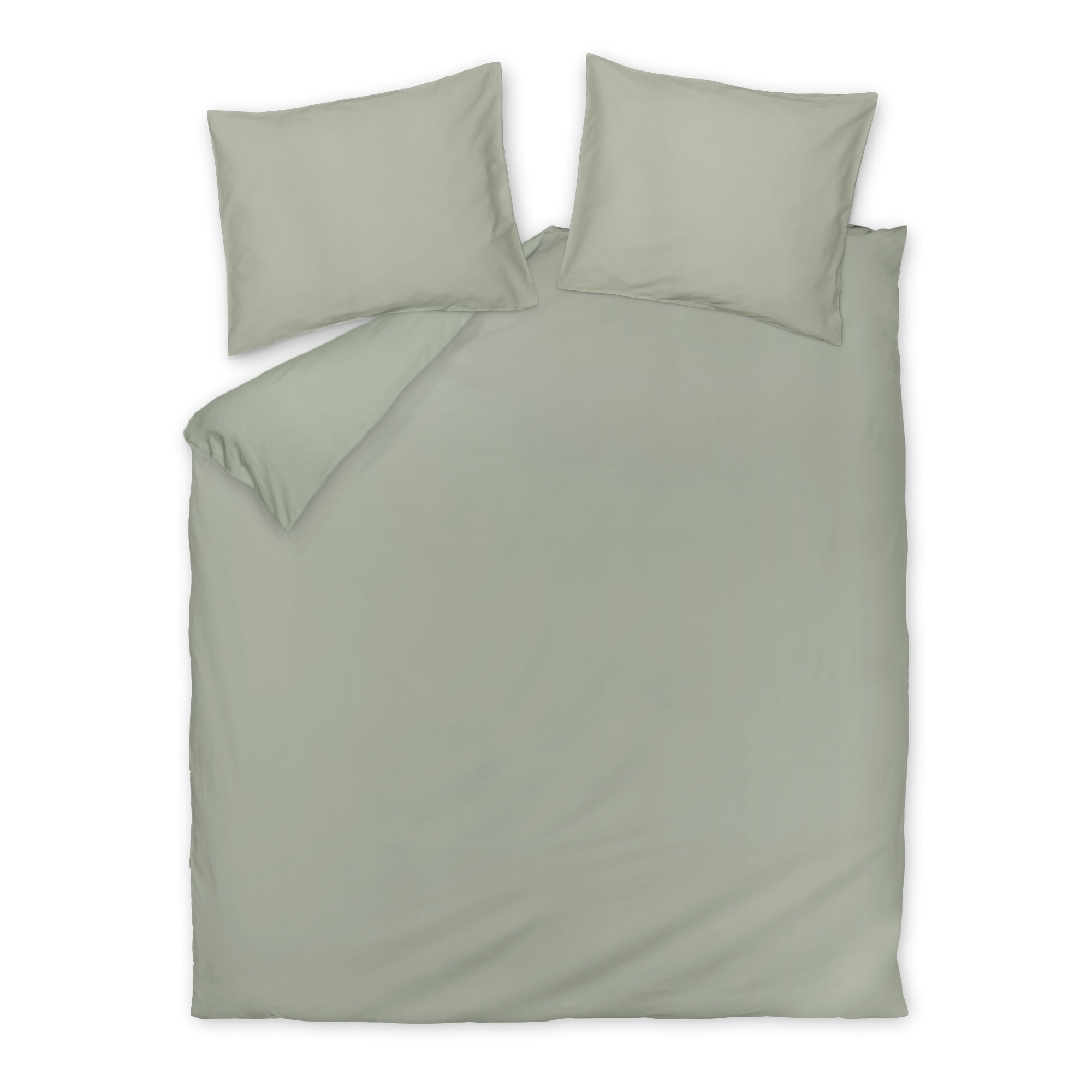 Housse de couette SATIN LUXE Vert fumé 240x220 cm