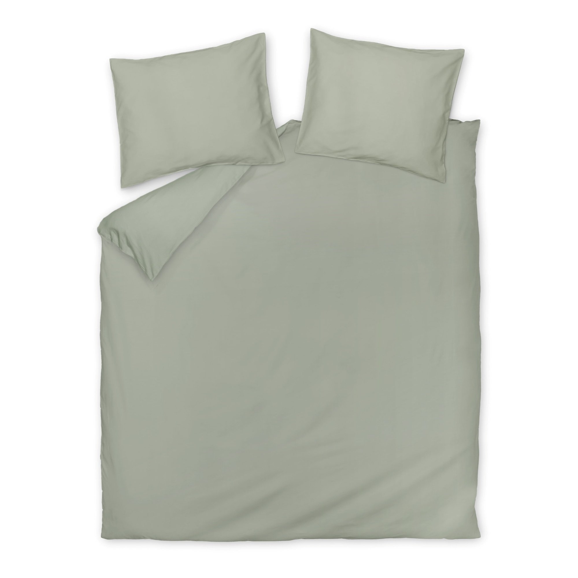 Housse de couette SATIN LUXE Vert fumé 140x220 cm