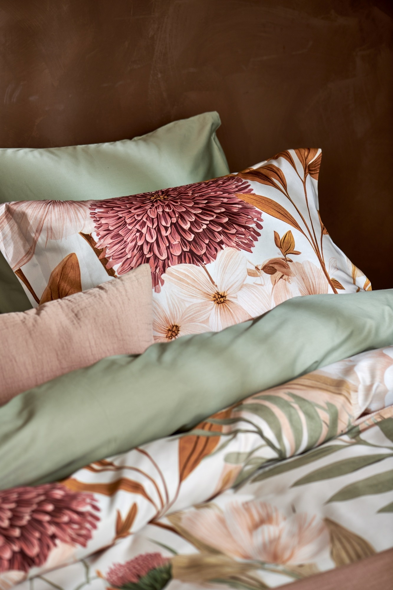 Housse de couette SATIN LUXE Vert fumé 140x220 cm