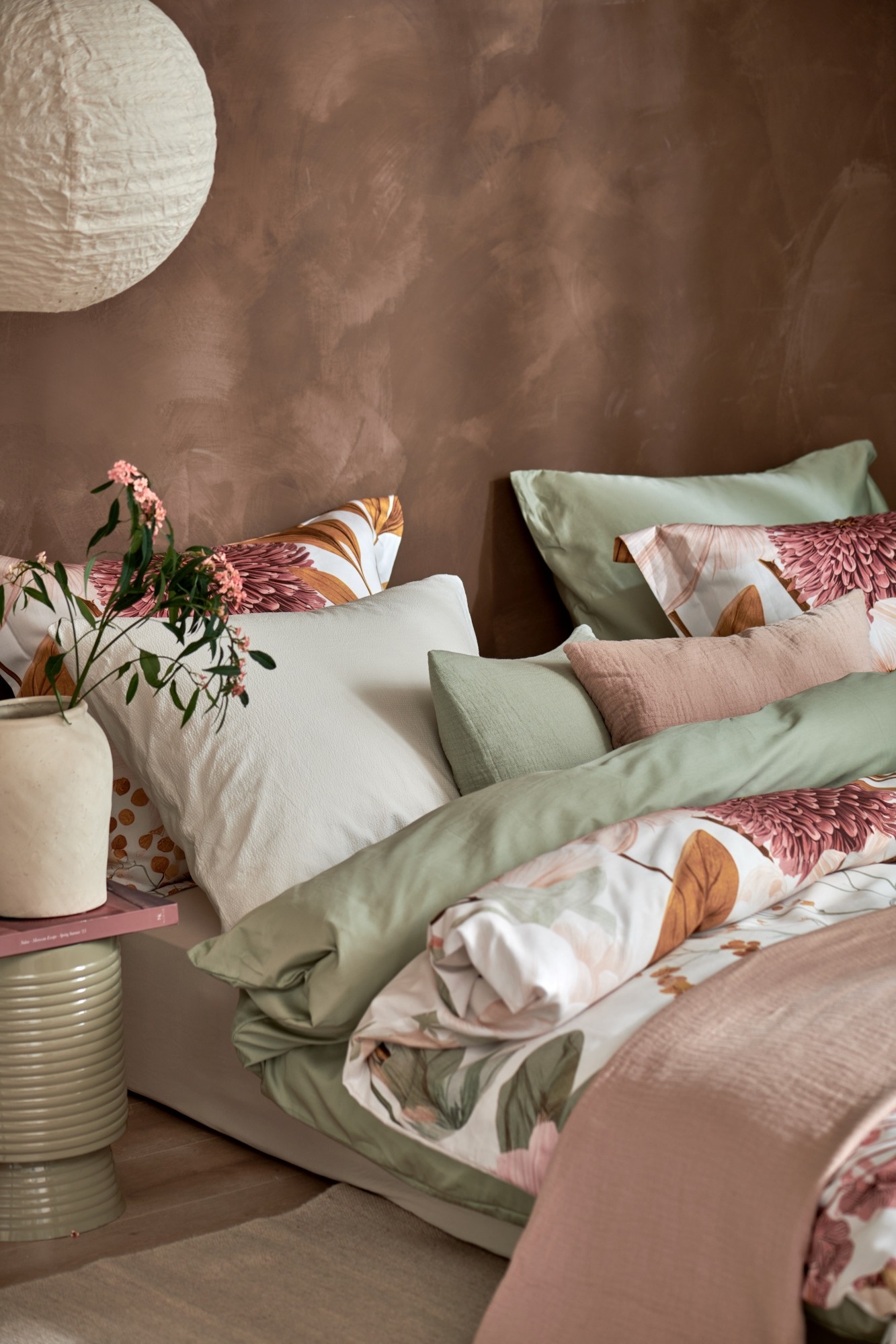 Housse de couette SATIN LUXE Vert fumé 140x220 cm