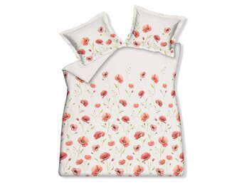Dekbedovertrek SUMMER POPPIES Offwhite 140x220 cm