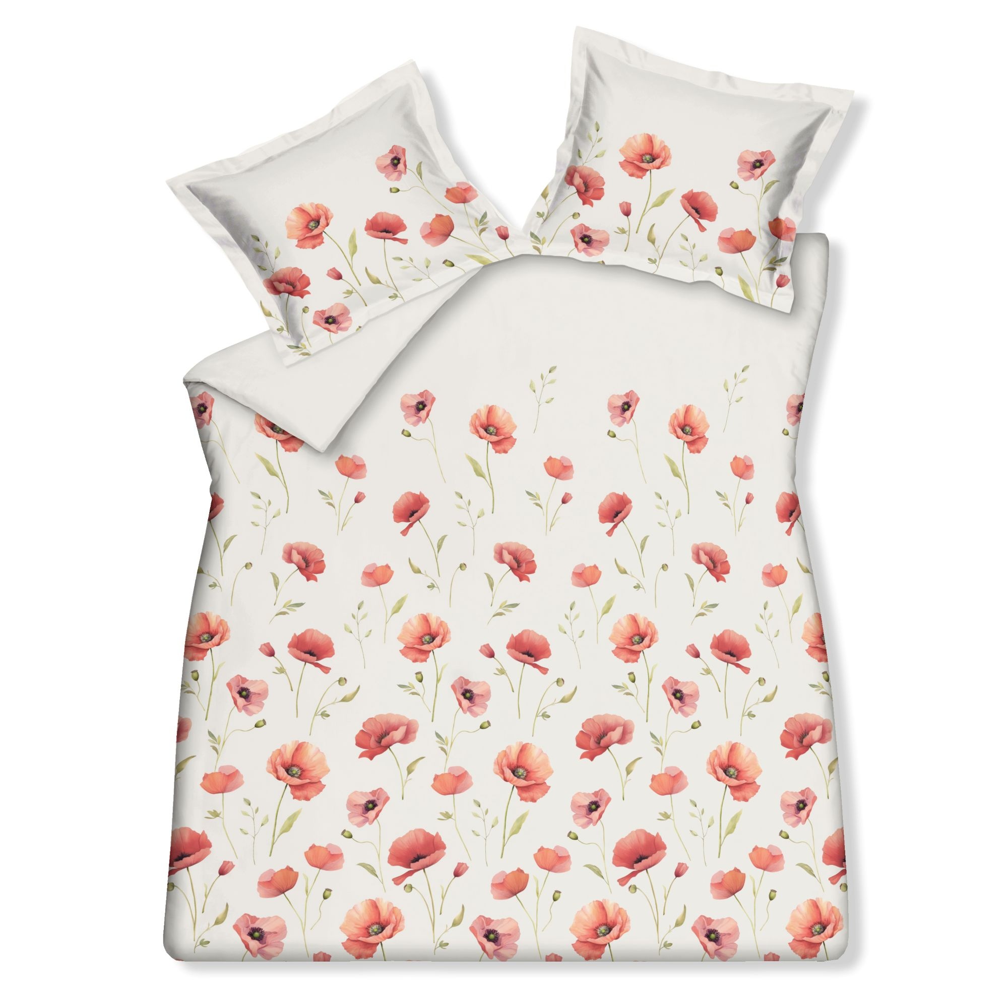 Dekbedovertrek SUMMER POPPIES Offwhite 240x220 cm