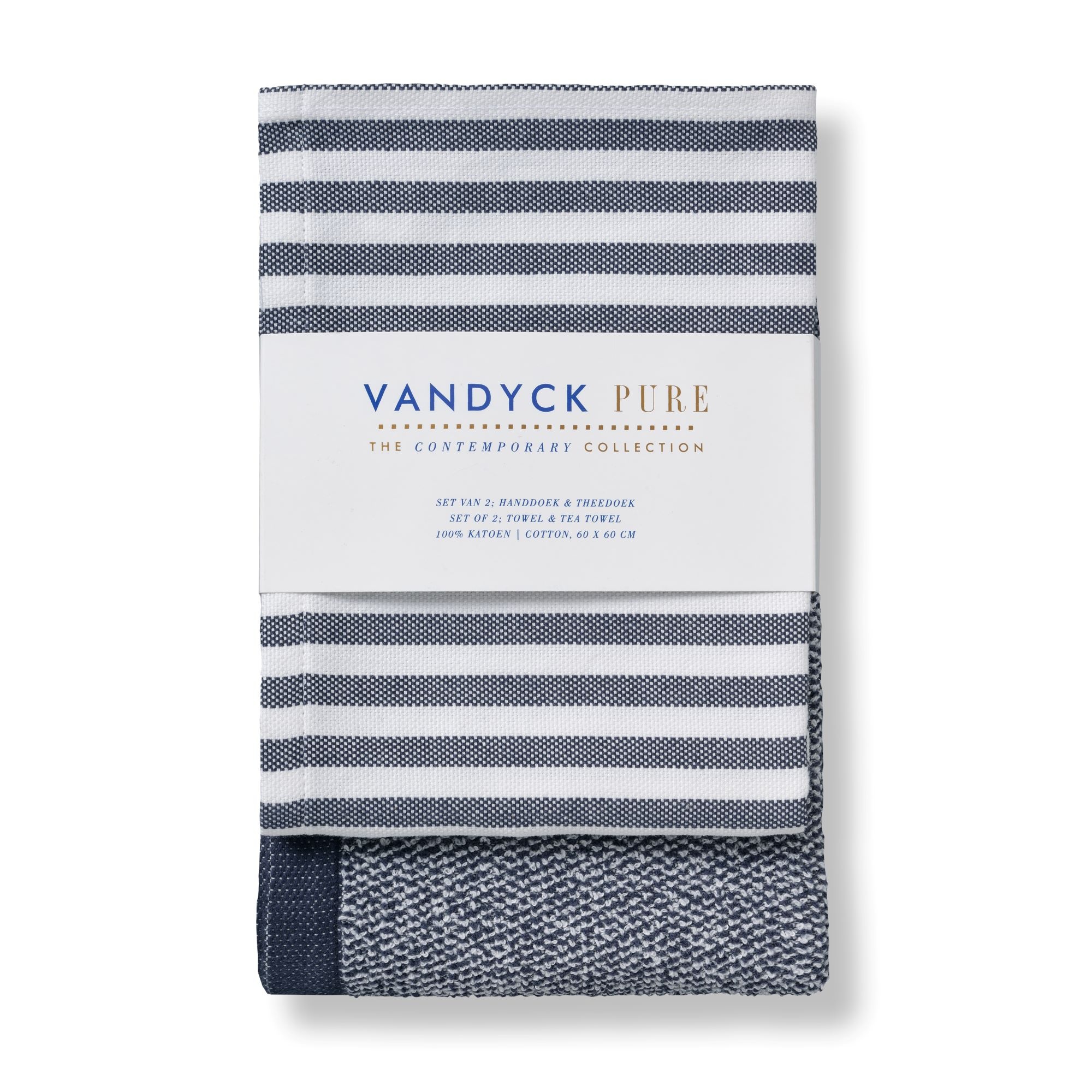 Vandyck PURE KITCHEN keukentextiel Blue Ink