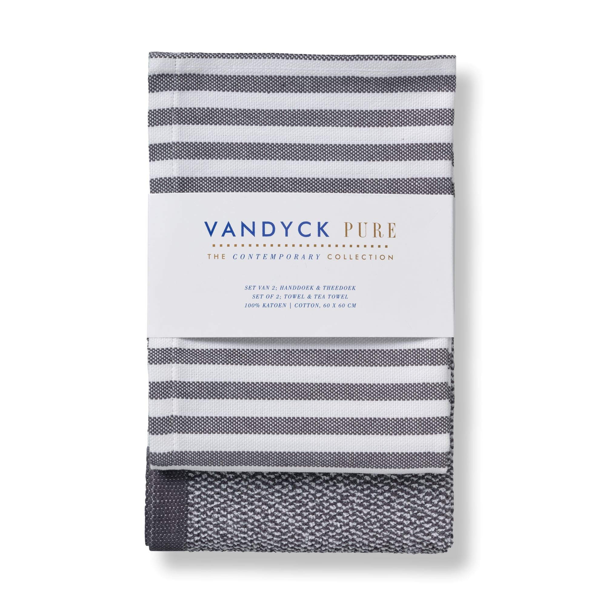 Vandyck PURE KITCHEN keukentextiel Off Black