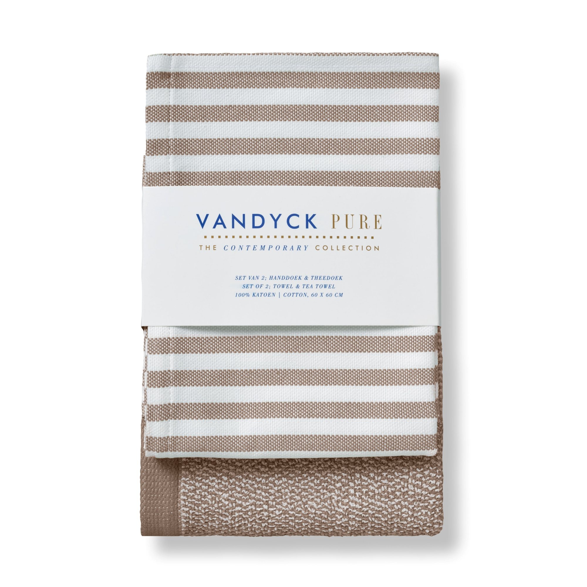Vandyck PURE KITCHEN textiles de cuisine Café au Lait