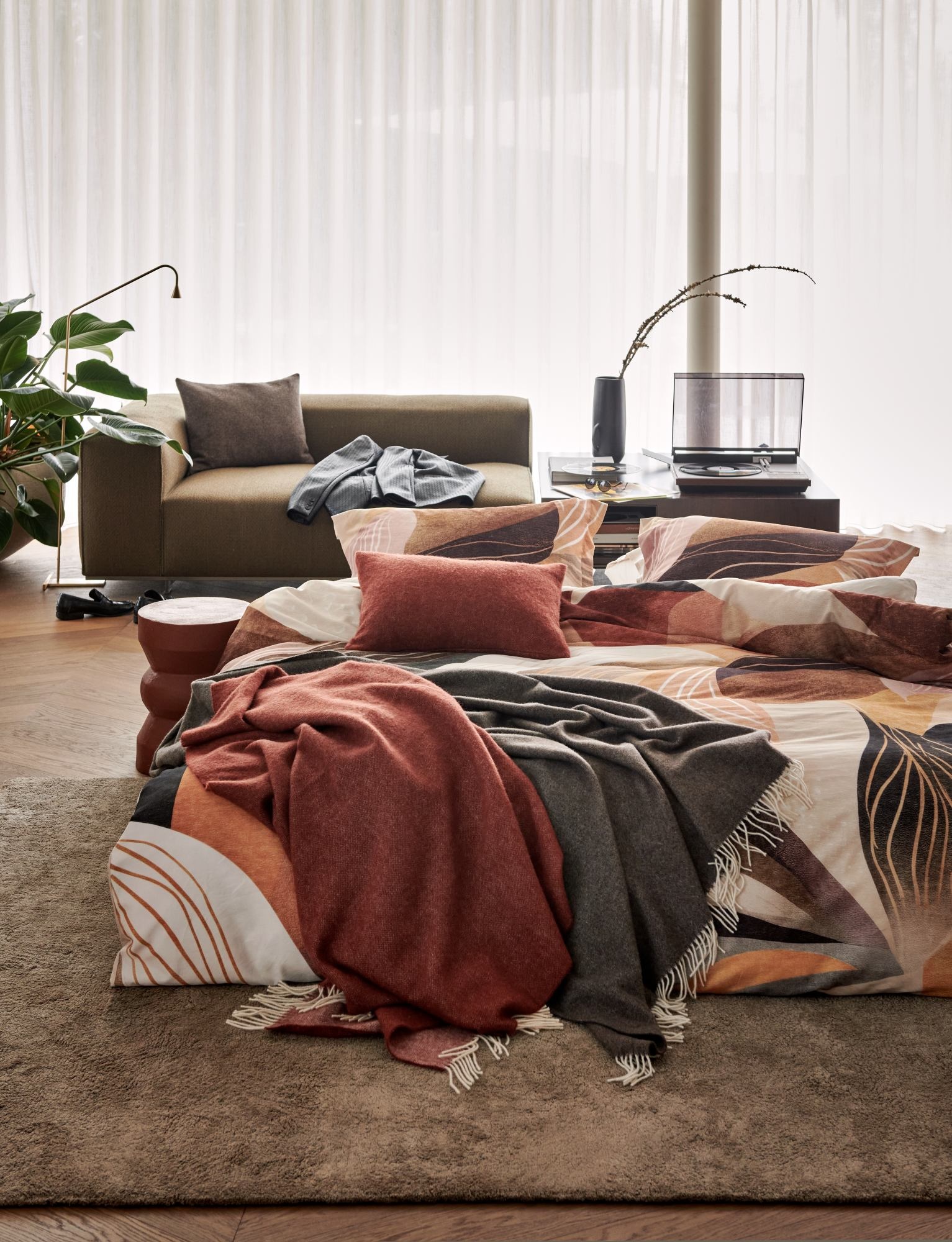 HOME BELLAVITA couvre-lit Mocca 160x260 cm