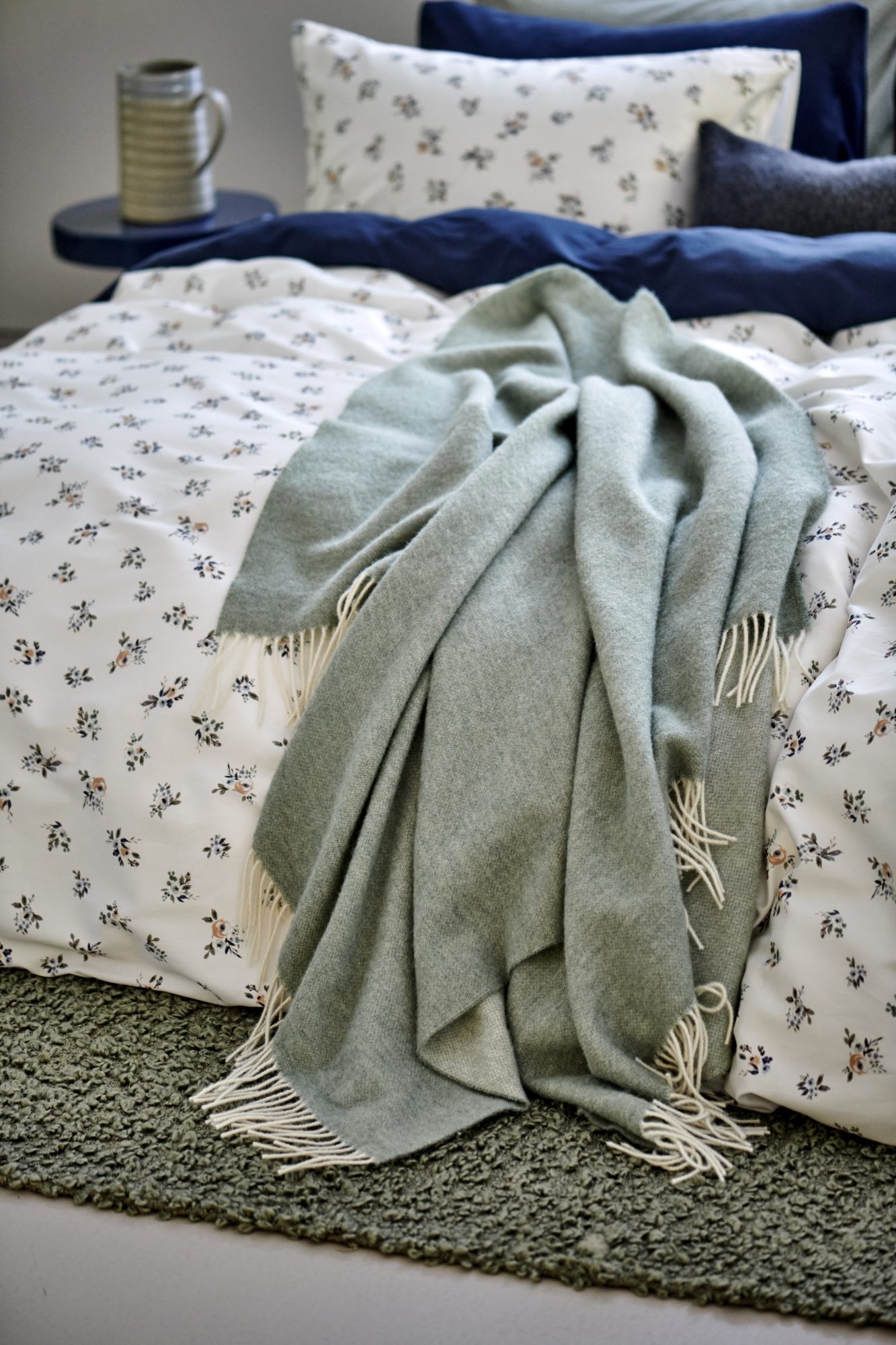 HOME BELLAVITA plaid Smoke Green 130x220 cm