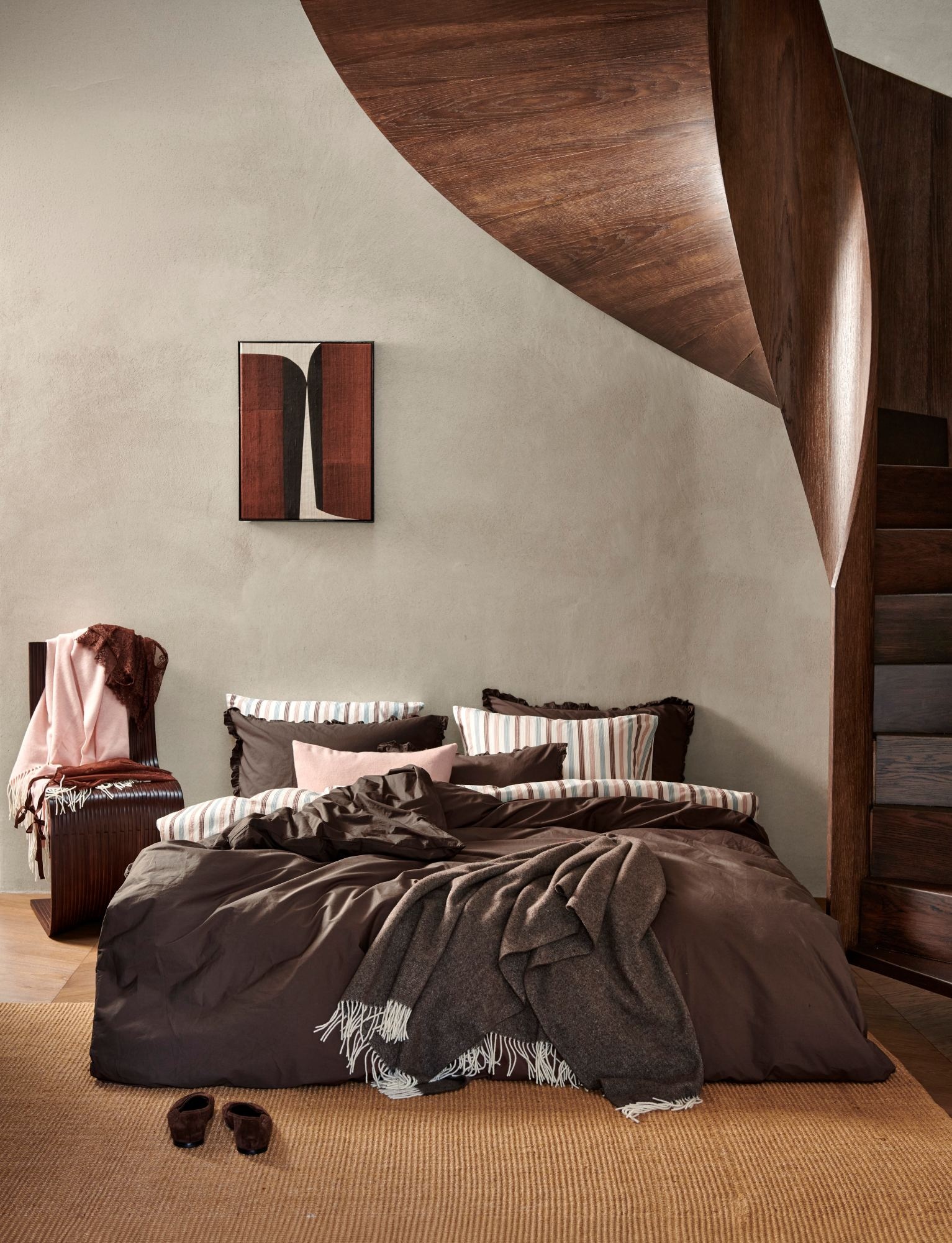 Vandyck PURE 83 dekbedovertrek Dark Truffle 240x220 cma
