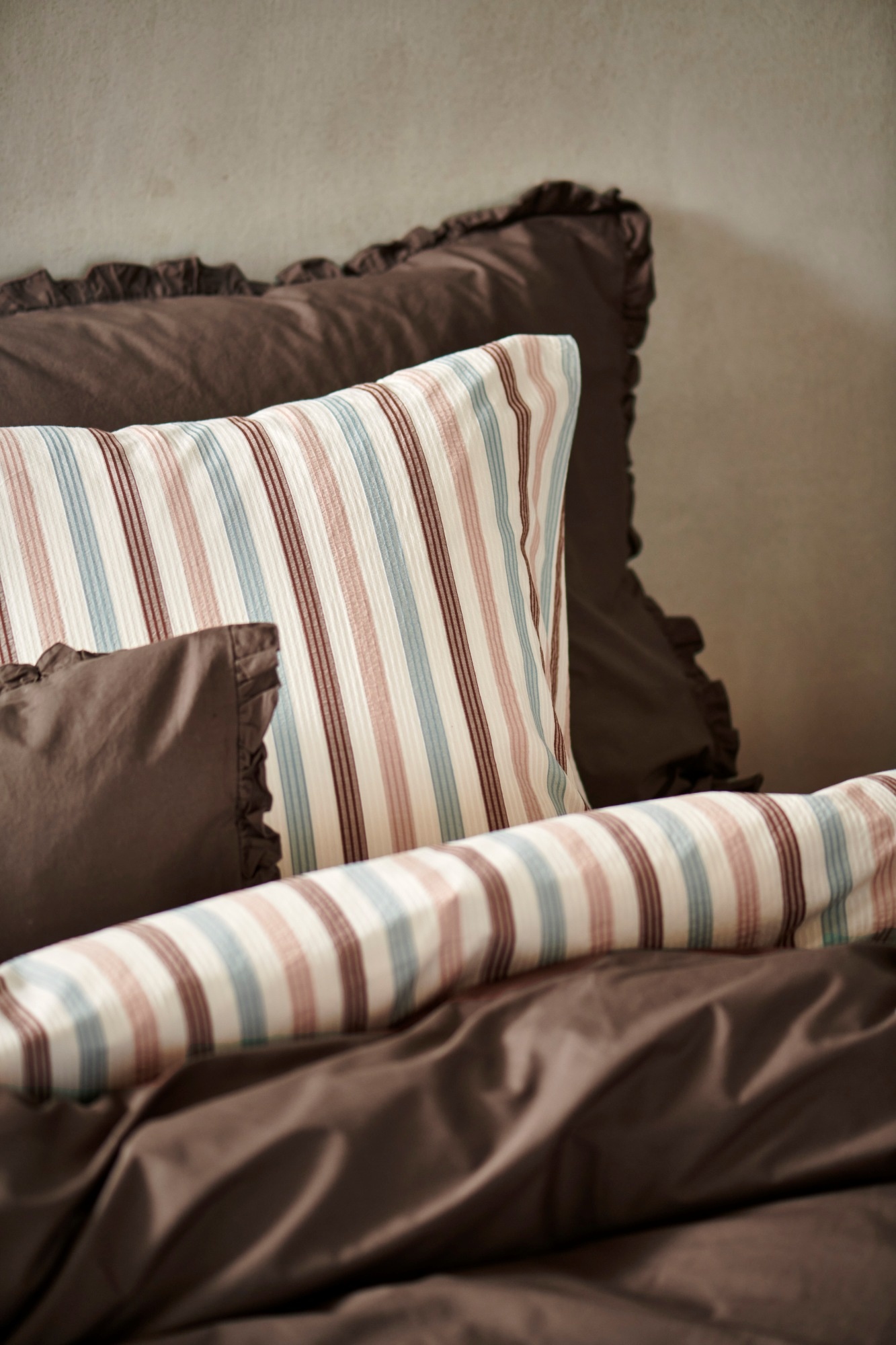 Housse de couette Vandyck PURE 83, couleur Truffe foncée, 240 x 220 cm