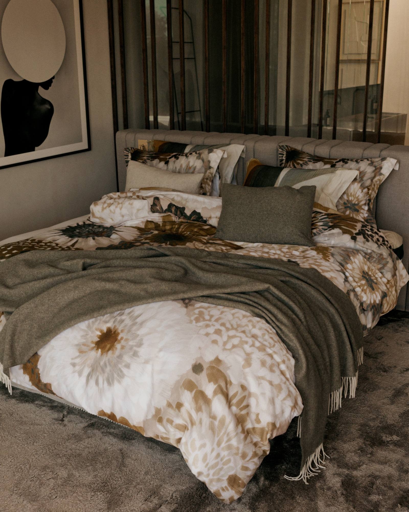Housse de couette GREENMOTION Vert sauge 140x220 cm