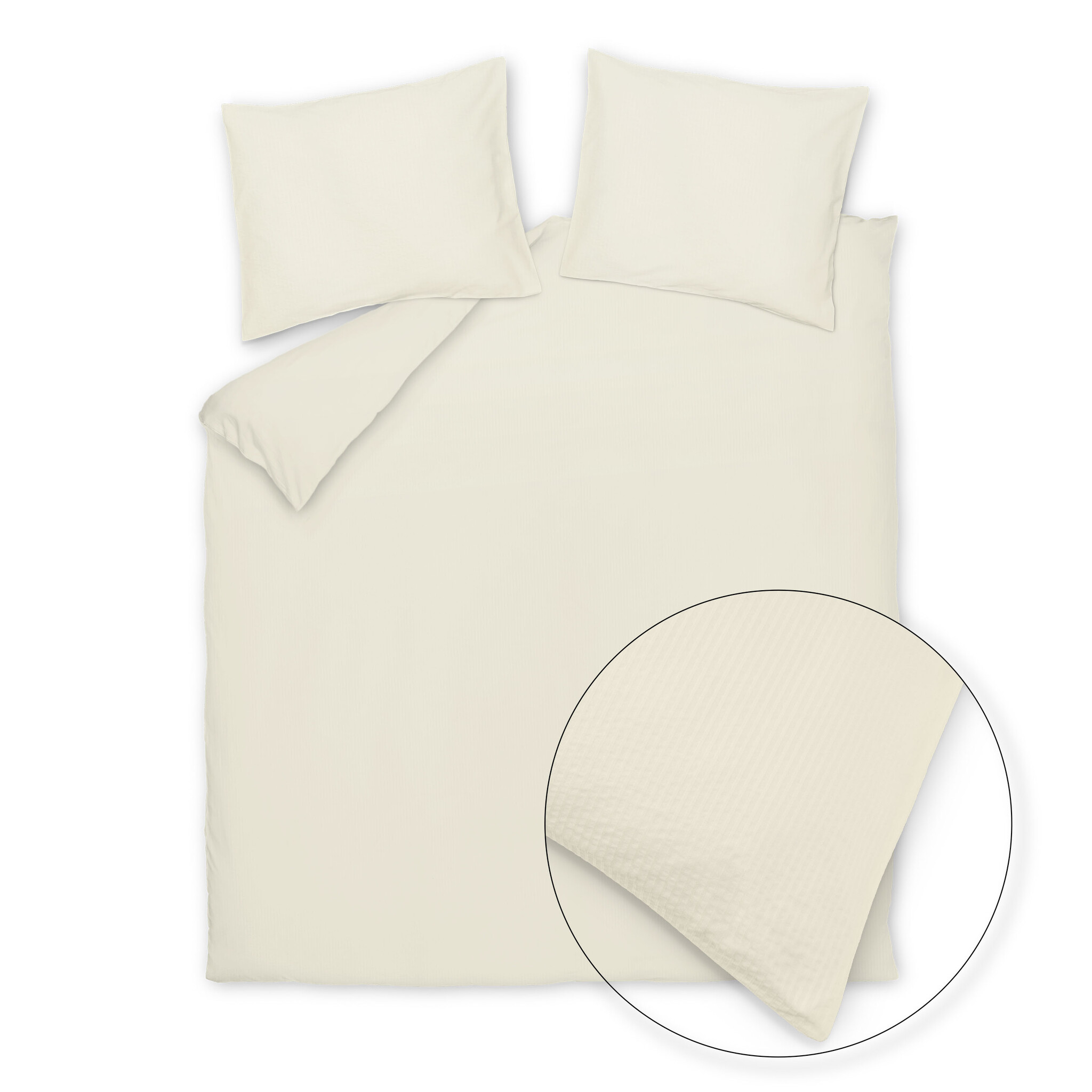 Housse de couette PURE FLOW Crème Beige 200x220 cm