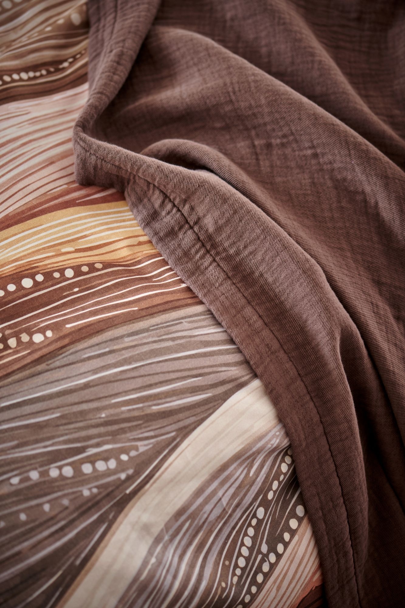 PURE 68 plaid/sprei 160x250 cm Dark Truffle (katoen)