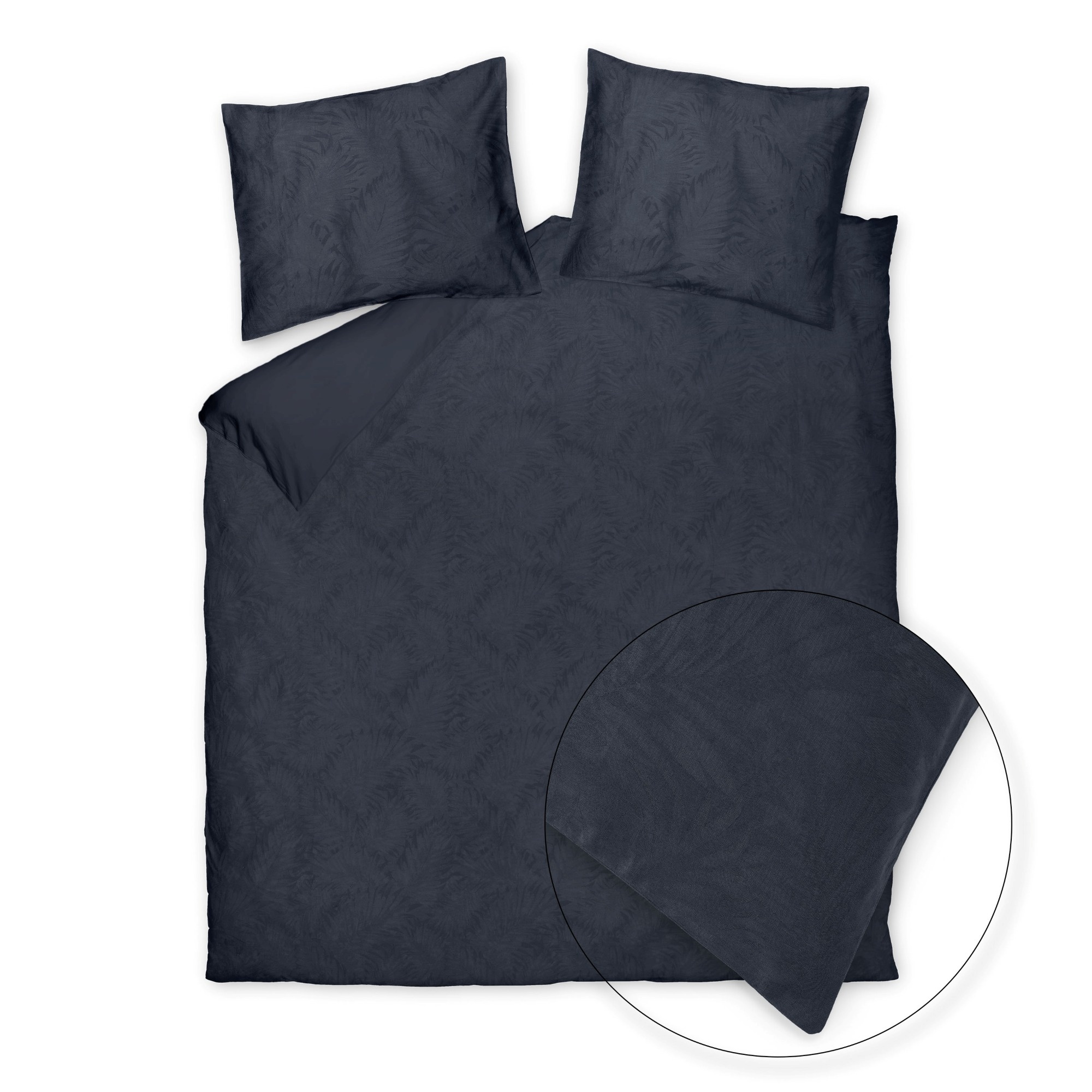 Housse de couette PURITY ALBA Bleu Encre 200x220 cm