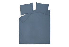 Housse de couette en coton lavé 140x220 cm Denim délavé (coton)