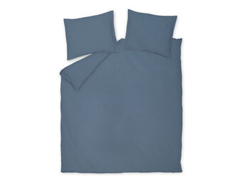 Housse de couette en coton lavé 140x220 cm Denim délavé (coton)