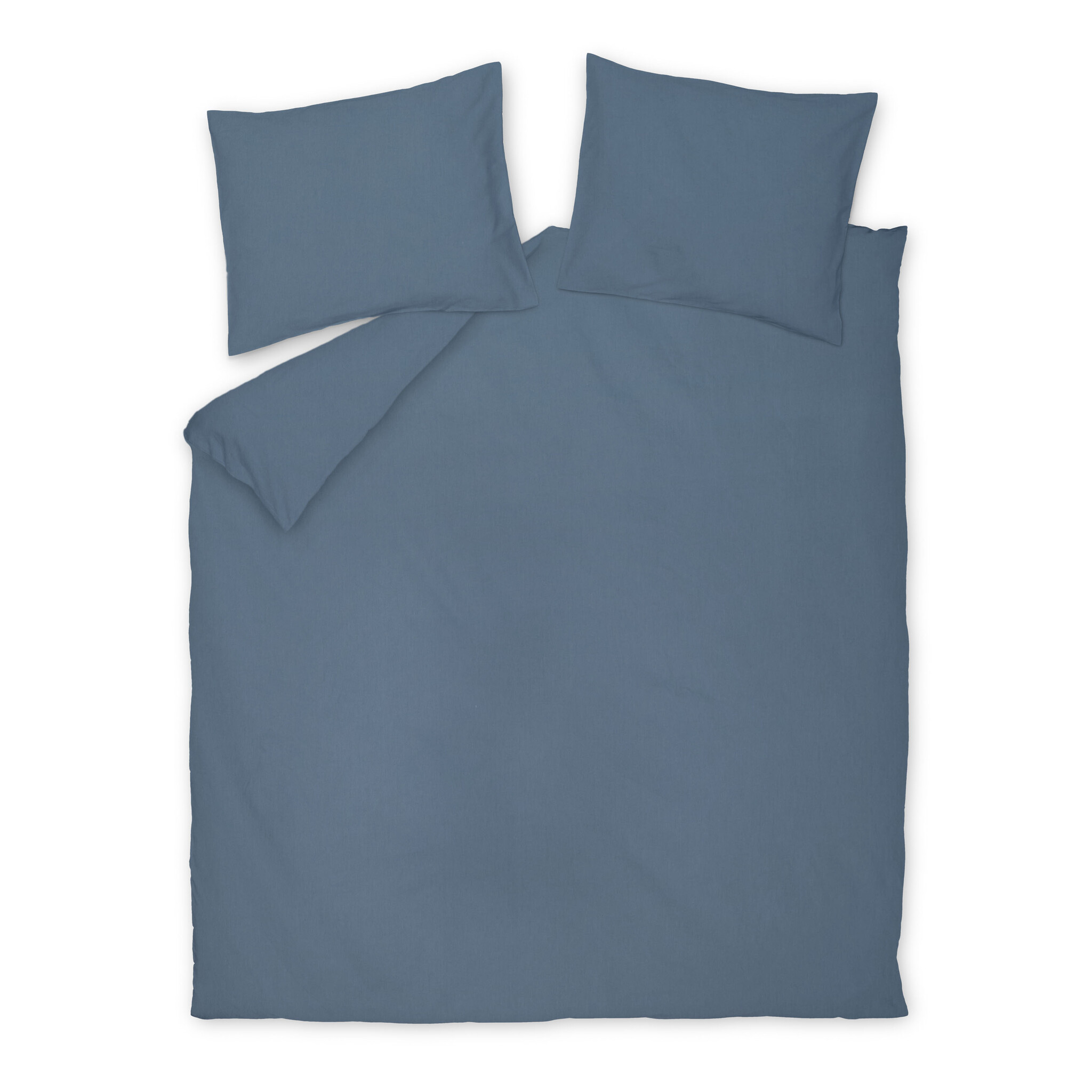 Taie d'oreiller en coton lavé 60x70 cm Denim délavé (coton)