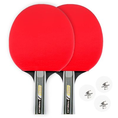 Table tennis bat set Cornilleau Sport duo suit red
