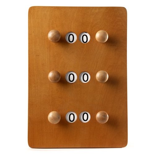 Liten resultattavle Lys brun Van den Broek biljarts Liten resultattavle Lys brun