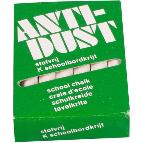 INNERGAMES Hvid Chalk Dust-fri kasse et 12stuks