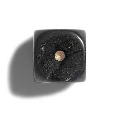 Philos perle sort terninger 12mm 36st.