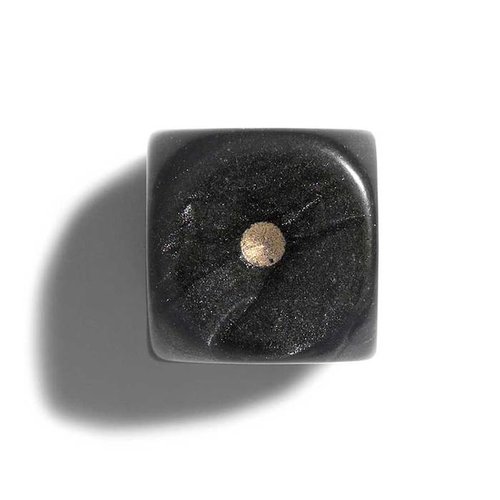 PHILOS Philos parelmoer zwart dobbelstenen 12mm 36st.