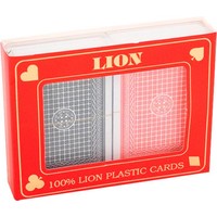 LION-GAMES Speelkaartenset LION 100% plastic duobox, Poker