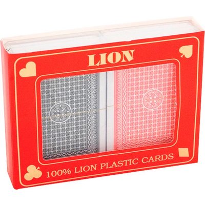 LION CARDS 100% PLASTIC DOUBLE Poker