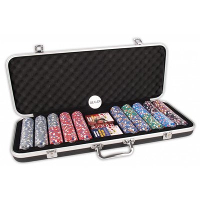 Pokerset DLX 500 Clay Chips 14gr Valuie