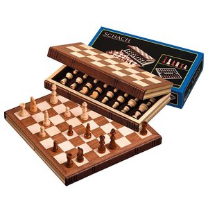 travel chess set wood 30x15.5 cm