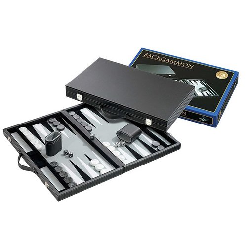 Philos Backgammon grijs groot 46,5x28cm PHILOS Philos Backgammon grijs groot 46,5x28cm