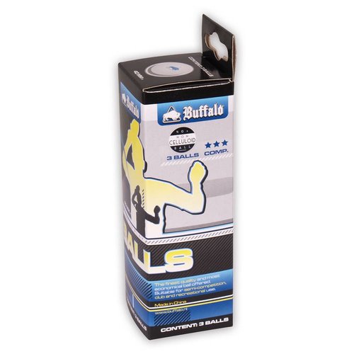 Table tennis balls Buffalo Competition 3* 3pcs. BUFFALO Table tennis balls Buffalo Competition 3* 3pcs.