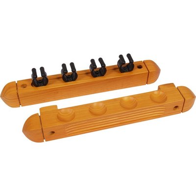 Wall cue rack for 4 cues various colors