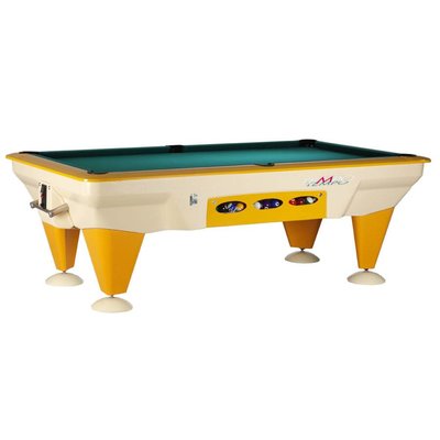 Sam coin insert Outdoor pool table. Tempo