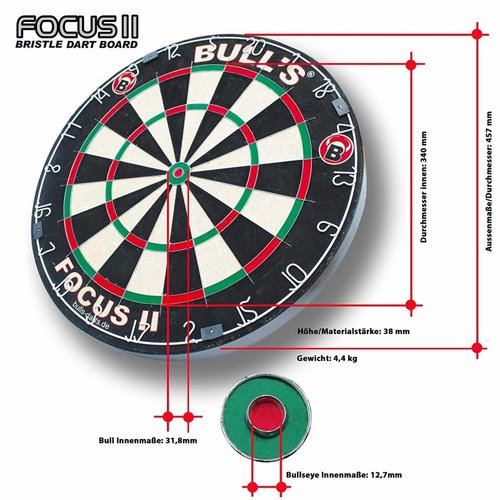 BULL'S Focus II Bristle Dartboard BULL'S BULL'S Focus II Bristle Dartboard