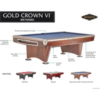 Brunswick Biljardbord Brunswick Gold Crown VI biljardbord valnöt 9 fot